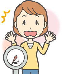 体重に驚く女性