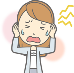 頭痛に困る女性