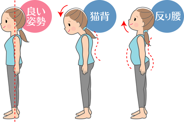 良い姿勢・悪い姿勢