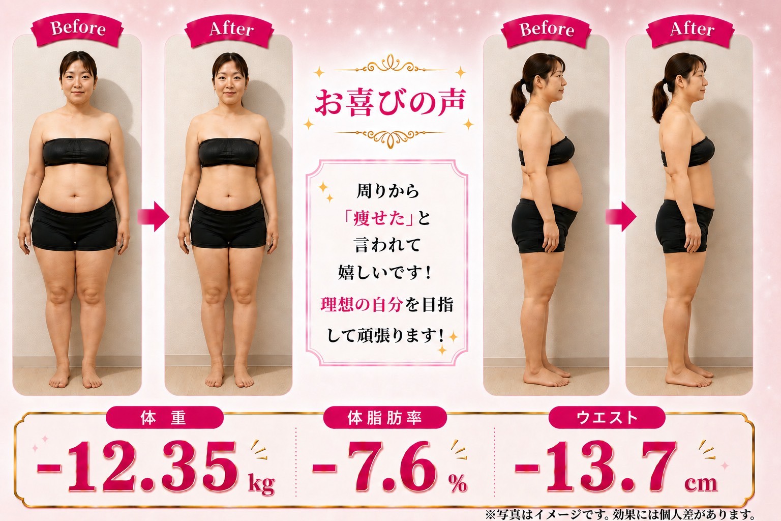 産後特化型ダイエットビフォーアフター